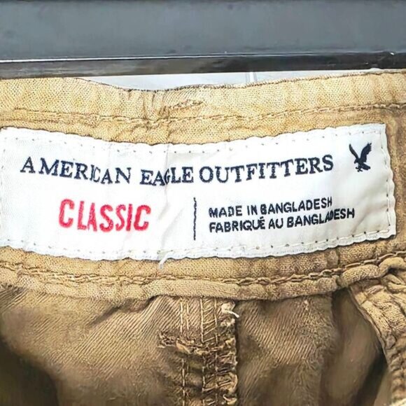 American Eagle Classic Khaki Shorts Size 34 Cotton - Picture 6 of 10